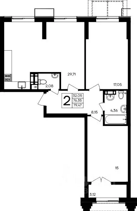 2-к кв. Севастополь Балаклавский муниципальный округ, Семисчастье ... - Фото 1