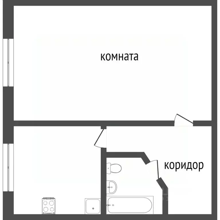 1-к кв. Ханты-Мансийский АО, Сургут Майская ул., 13/2 (30.2 м) - Фото 1