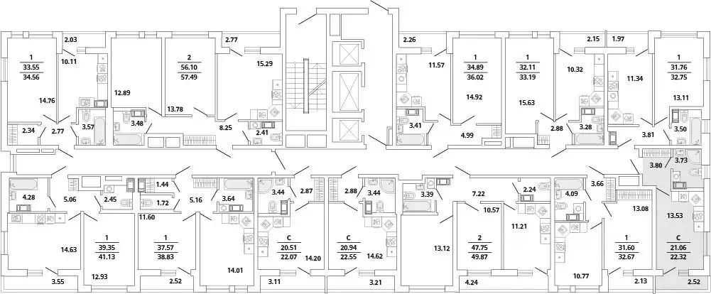 Студия Санкт-Петербург Полюстрово тер.,  (22.32 м) - Фото 1