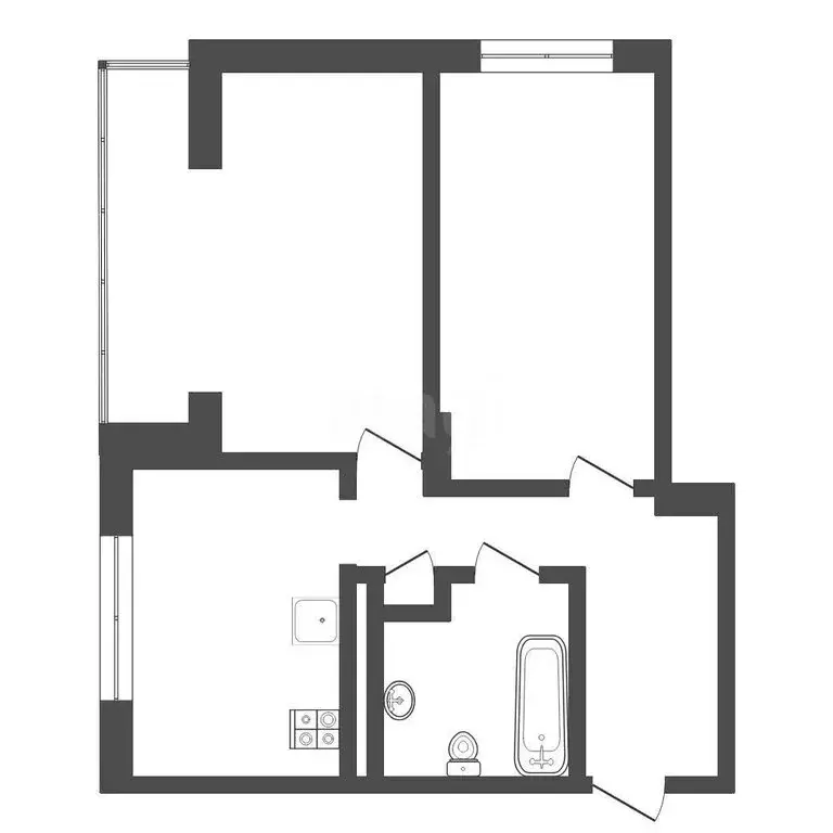 2-комнатная квартира: Тюмень, улица Александра Протозанова, 10 (61.2 ... - Фото 1