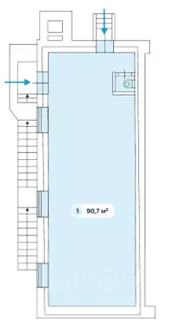 Торговая площадь в Москва Большая Грузинская ул., 12 (91 м) - Фото 2