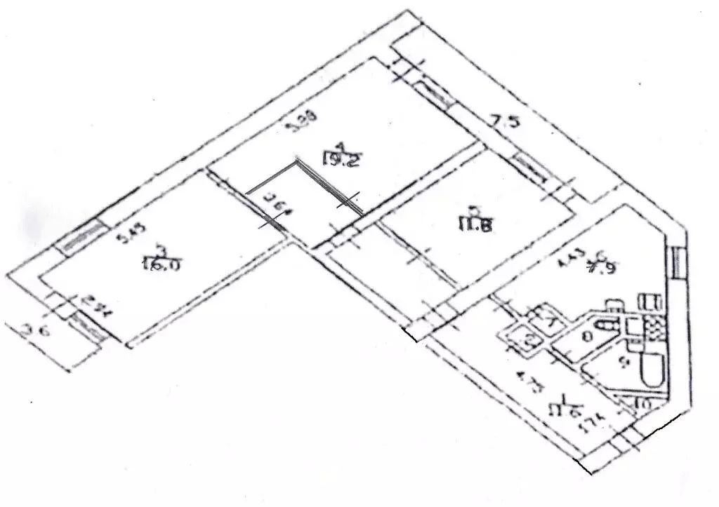 3-комнатная квартира: Санкт-Петербург, проспект Стачек, 93 (72.7 м) - Фото 2