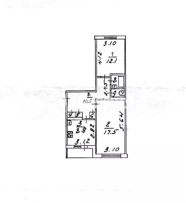 2-к. квартира, 55 м, 1/5 эт. - Фото 0