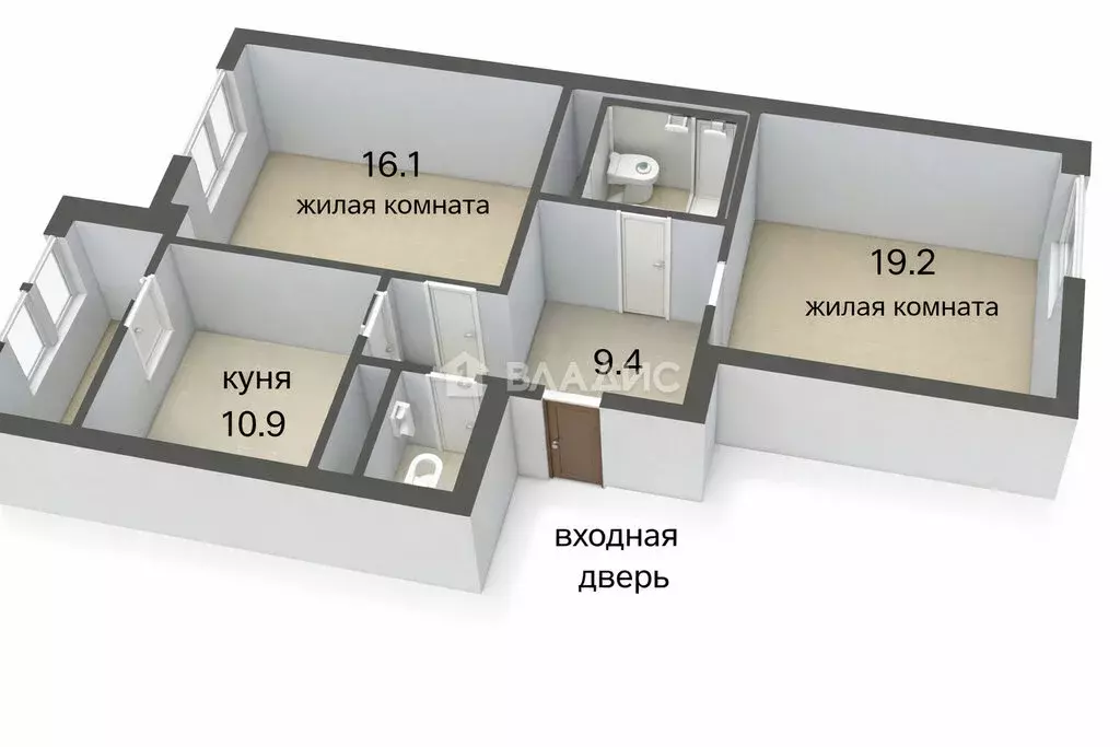 2-комнатная квартира: Москва, Сиреневый бульвар, 4/7 (61.5 м) - Фото 1