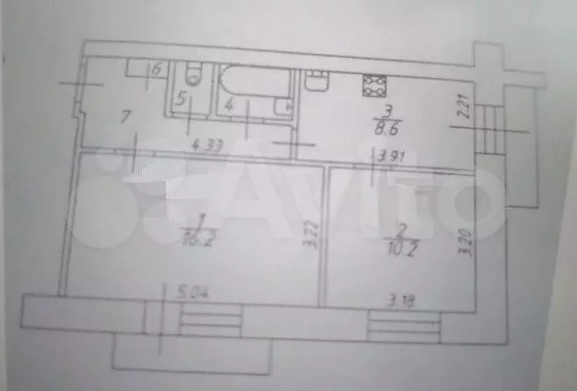 2-к. квартира, 44,1 м, 3/9 эт. - Фото 0