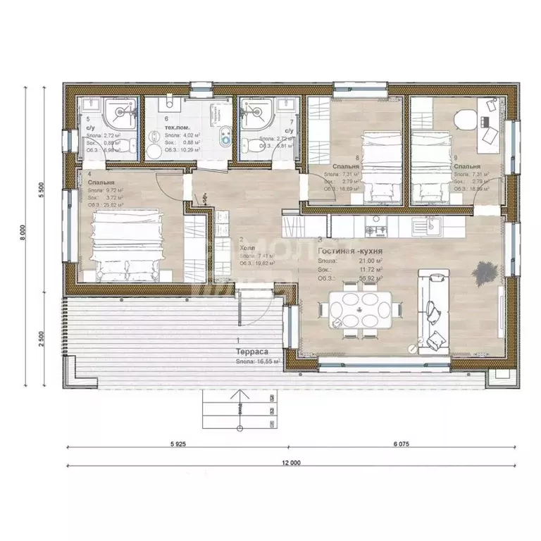 Дом в Московская область, Мытищи городской округ, Юрьево Парк кп  (96 ... - Фото 2