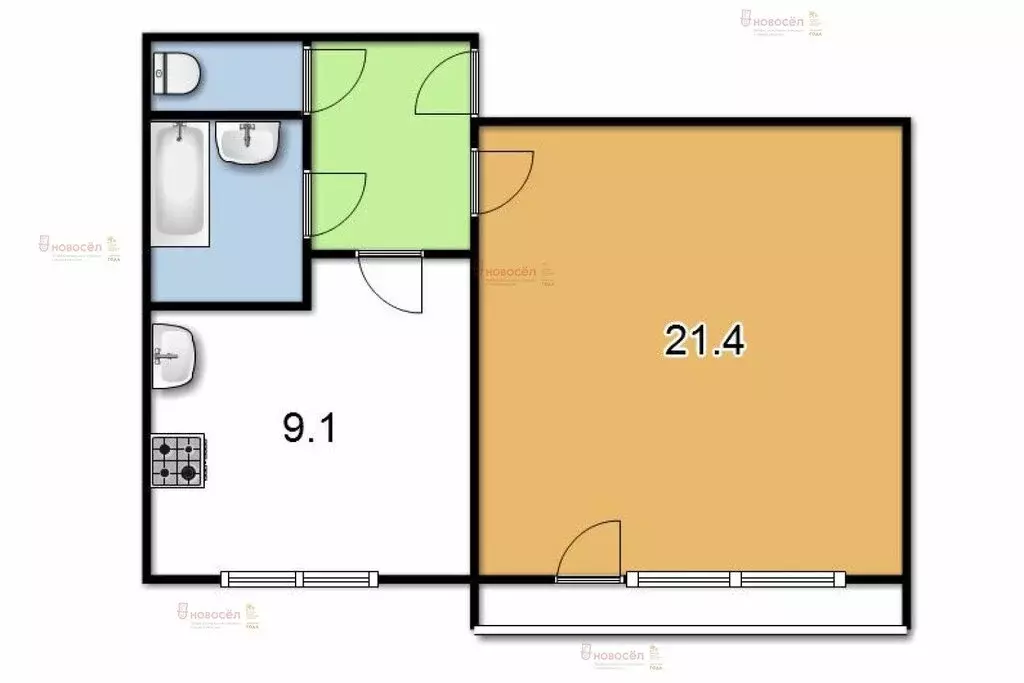 1-комнатная квартира: Екатеринбург, улица Белинского, 137 (39 м) - Фото 1