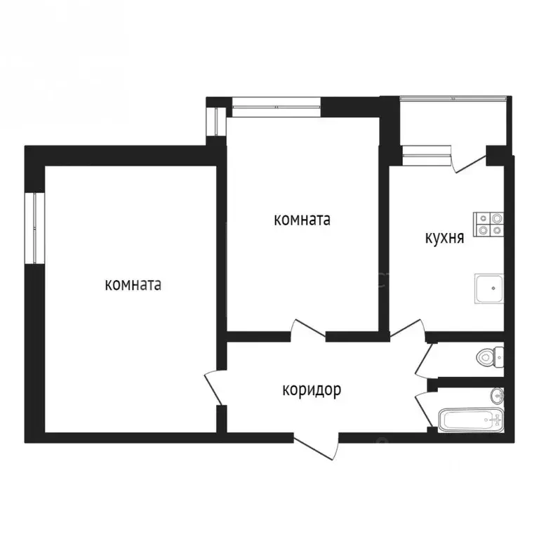 2-к кв. Тюменская область, Тюмень ул. Федюнинского, 30 (65.0 м) - Фото 2