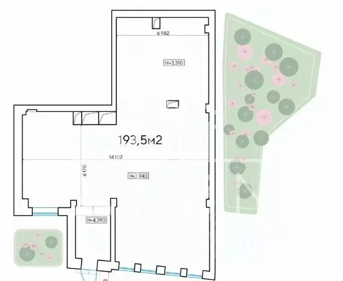 Помещение свободного назначения в Москва Еропкинский пер., 16с6 (196 ... - Фото 0