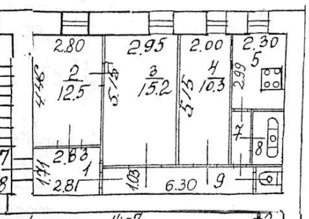 3-к кв. Санкт-Петербург ул. Мира, 31 (62.0 м) - Фото 2
