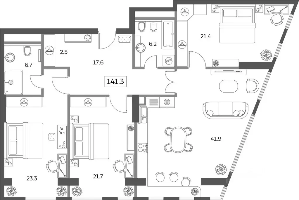 4-к кв. Москва Мытная ул., 40к1 (143.5 м) - Фото 0