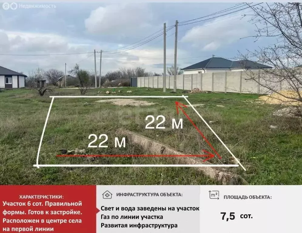 Участок в Урожайновское сельское поселение, ОК СТ Куру-даг (7.5 м) - Фото 1