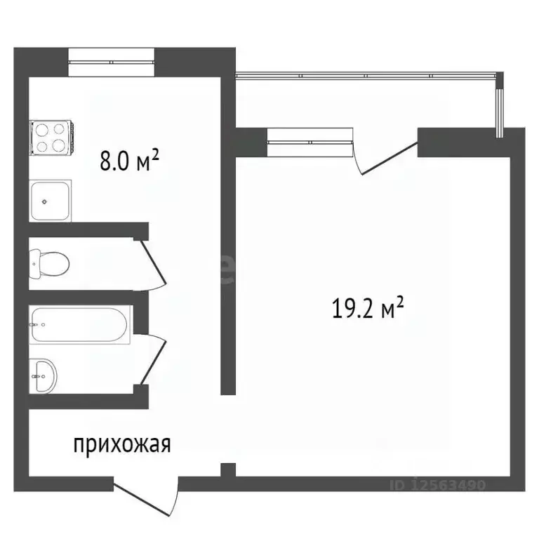 1-к кв. Воронежская область, Воронеж Минская ул., 71А (37.8 м) - Фото 2