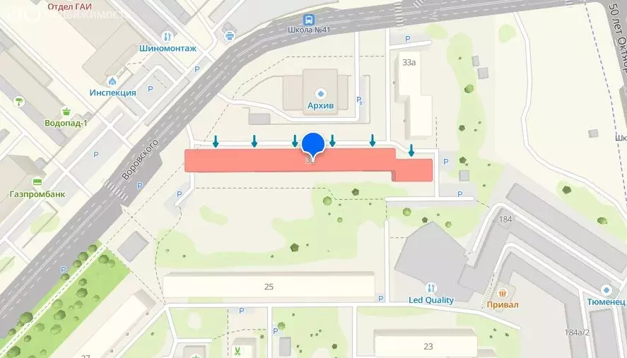 Квартира-студия: Тюмень, улица Воровского, 33 (66.3 м) - Фото 1