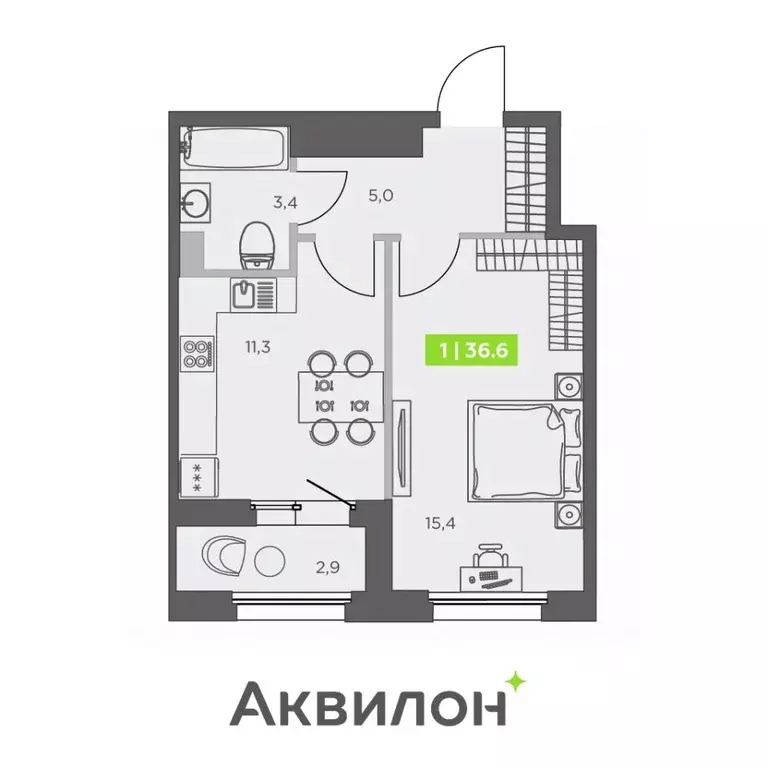 1-к кв. Санкт-Петербург бул. Головнина, 4 (36.6 м) - Фото 0