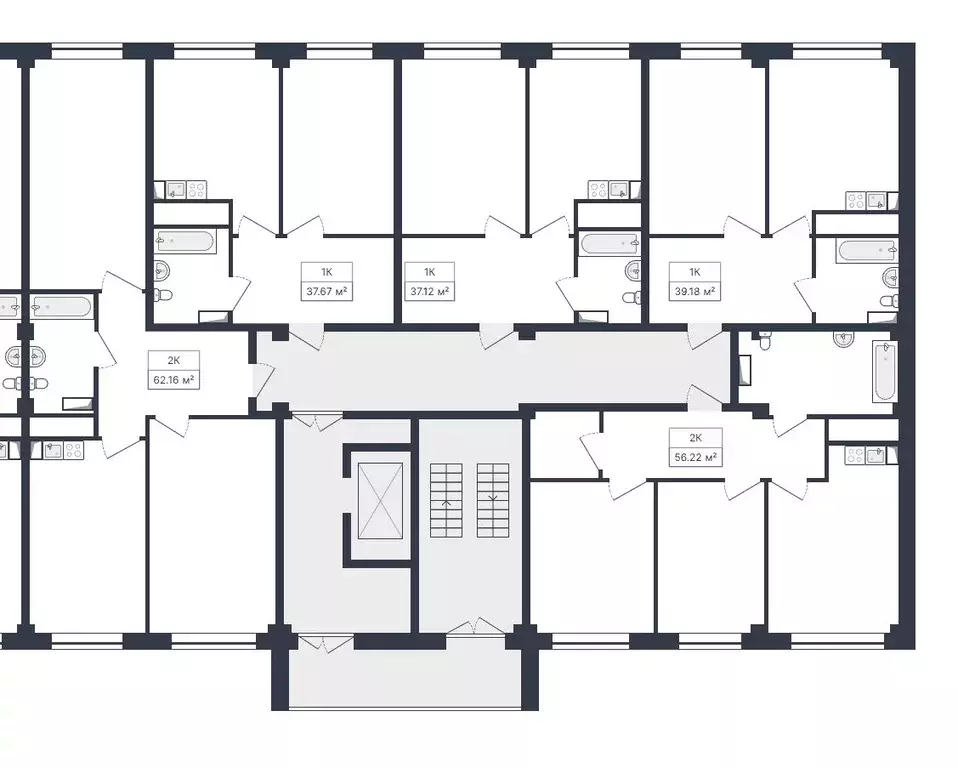 2-к кв. Ставропольский край, Ессентуки ул. Благодатная, 22к2 (56.22 м) - Фото 2