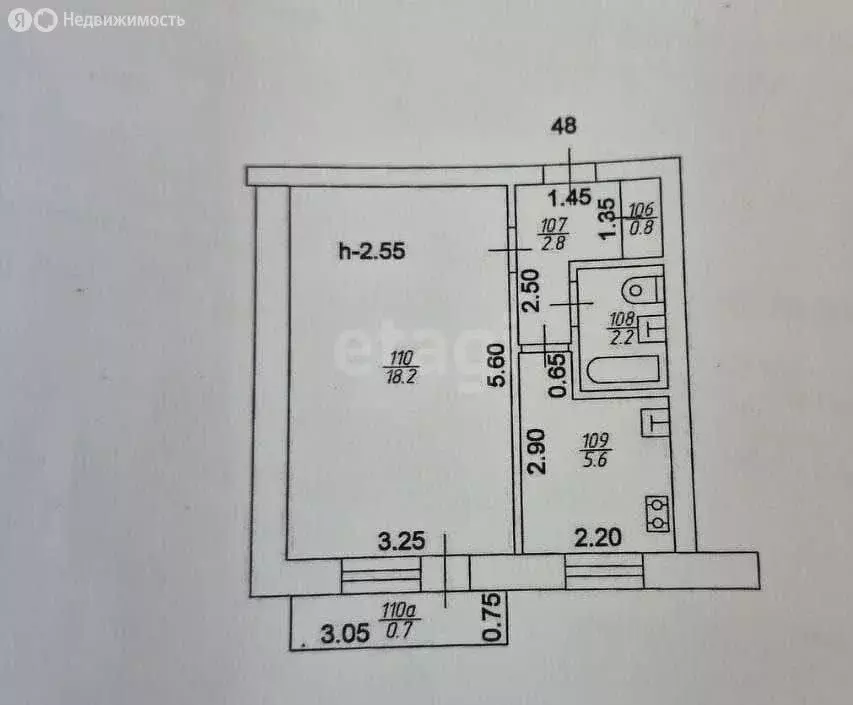 1-комнатная квартира: Казань, проспект Победы, 41 (29.6 м) - Фото 0
