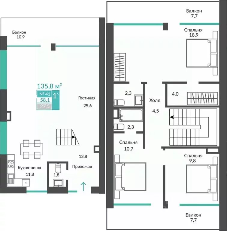 4-к кв. Крым, Алушта муниципальный округ, с. Виноградное ул. Сусловой, ... - Фото 2