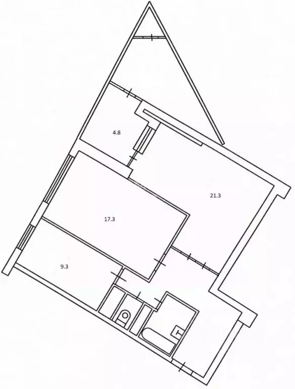 2-к кв. Москва Никулинская ул., 6К3 (69.0 м) - Фото 2