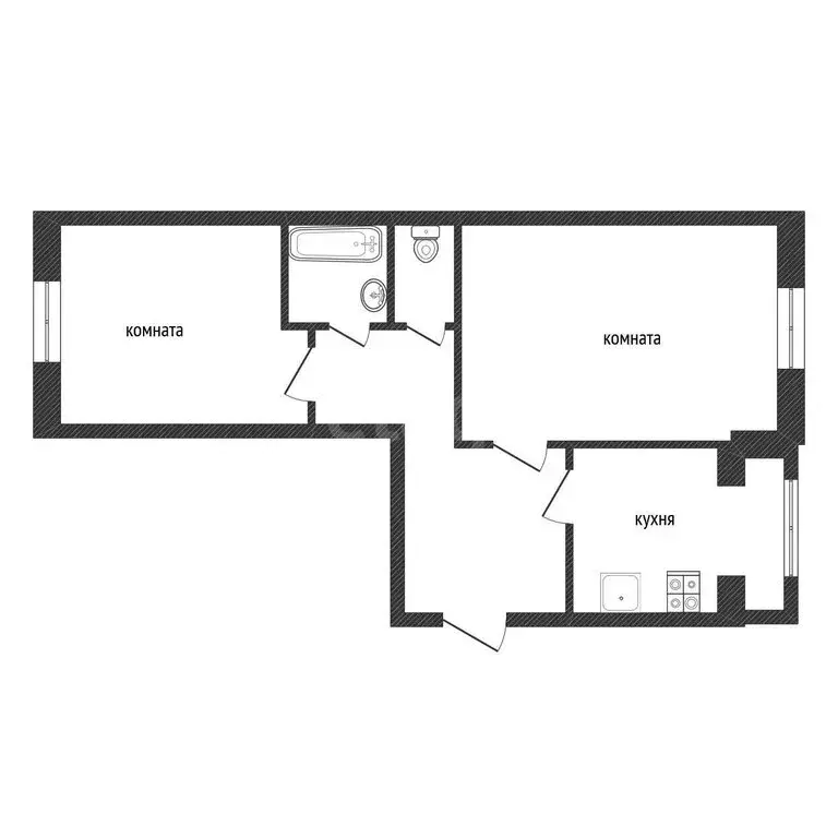 2-комнатная квартира: Кириши, проспект Героев, 27 (54.4 м) - Фото 1