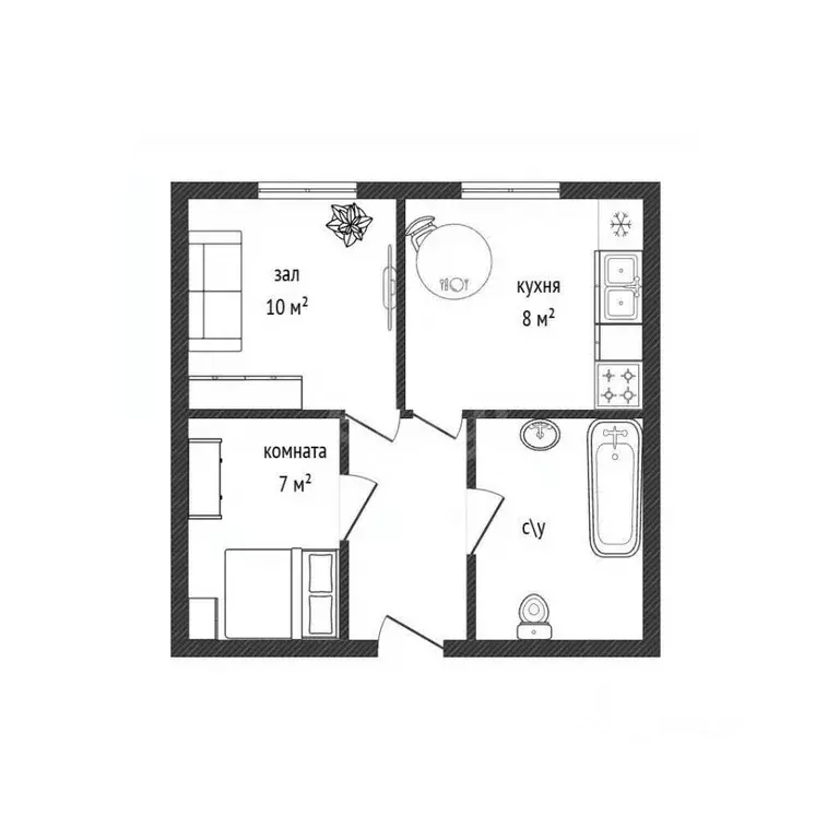 2-к кв. Брянская область, Трубчевск ул. Урицкого, 31 (36.2 м) - Фото 2