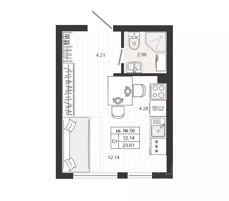 Студия Ленинградская область, Гатчинский муниципальный округ, д. Малое ... - Фото 1