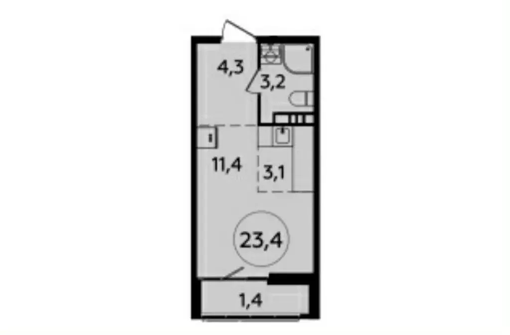 1-комнатная квартира: Москва, Бартеневская улица, 18к2 (25 м) - Фото 1