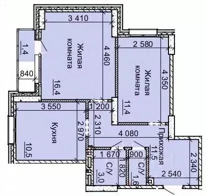 2-к кв. Новосибирская область, Новосибирск Юбилейный мкр,  (55.7 м) - Фото 0