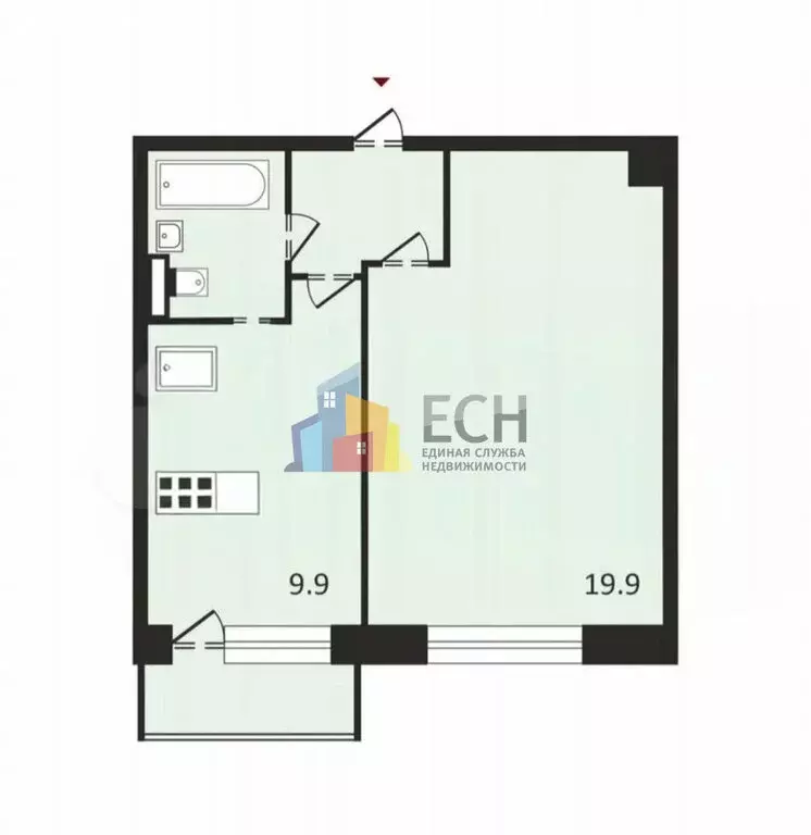 1-комнатная квартира: Москва, улица Винокурова, 20 (35.1 м) - Фото 1