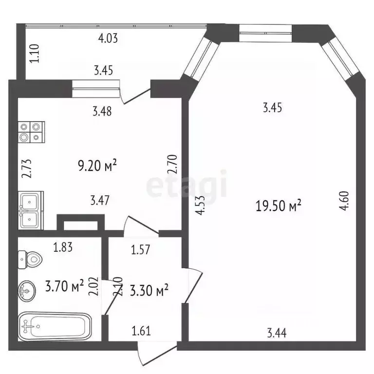 1-к кв. Орловская область, Орел Планерная ул., 62 (35.7 м) - Фото 1