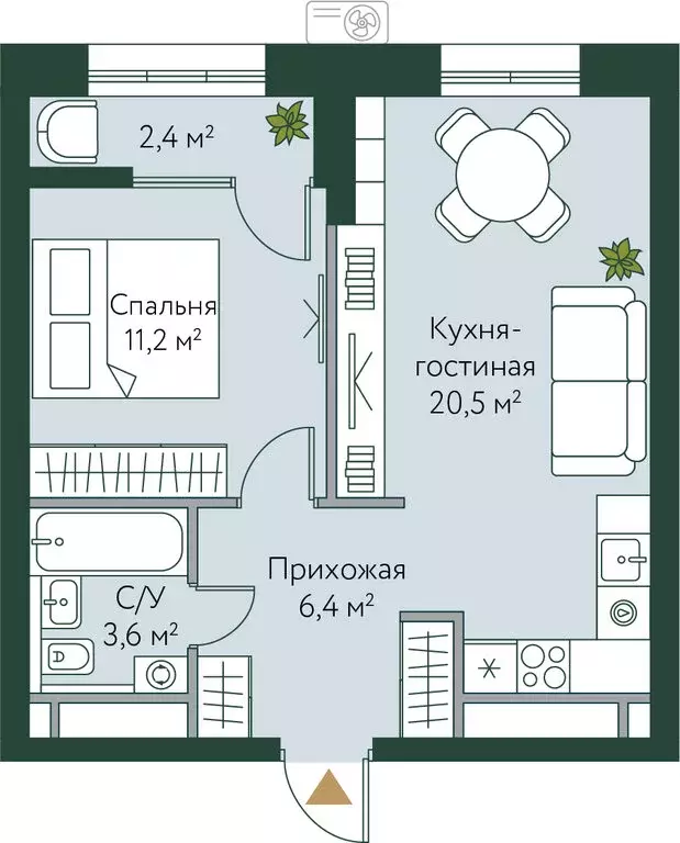 1-комнатная квартира: Волгоград, 221-й микрорайон (44.1 м) - Фото 0