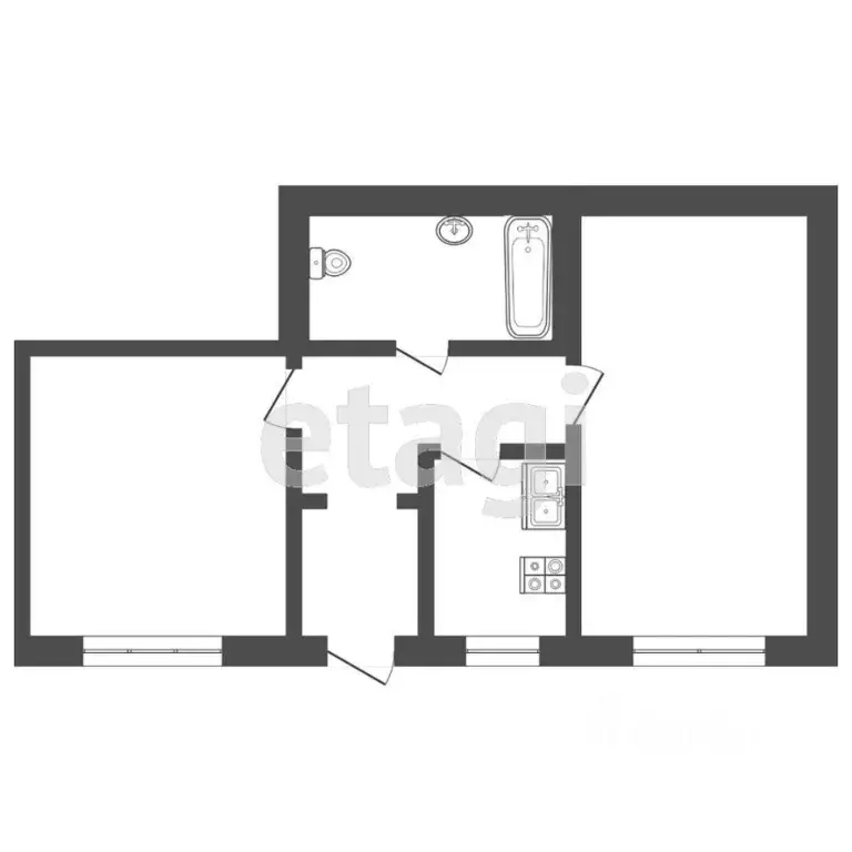 2-к кв. Ростовская область, Ростов-на-Дону ул. Шеболдаева, 15 (44.0 м) - Фото 1