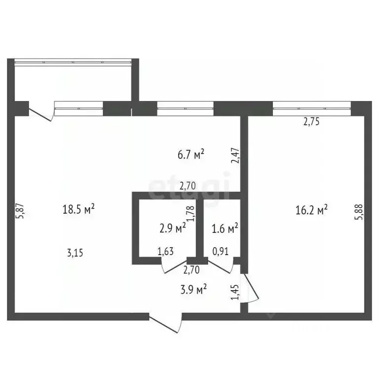 2-к кв. Алтайский край, Бийск ул. Имени Героя Советского Союза ... - Фото 1