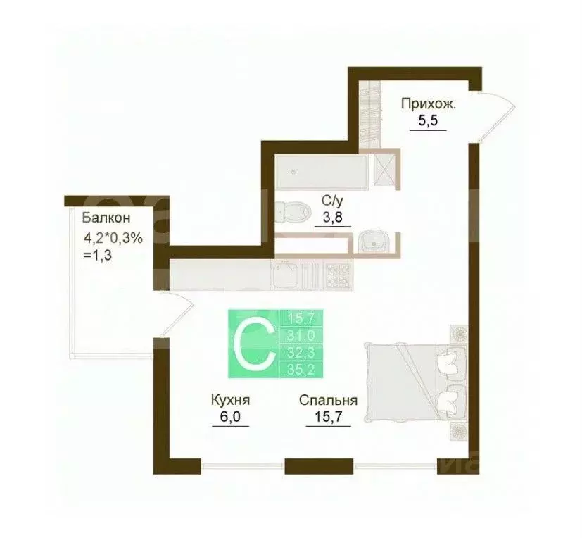 Студия Крым, Симферопольский район, Молодежное пгт ул. Парковая, 3 ... - Фото 2