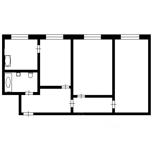 3-к кв. Мурманская область, Мурманск Театральный бул., 8 (57.7 м) - Фото 2