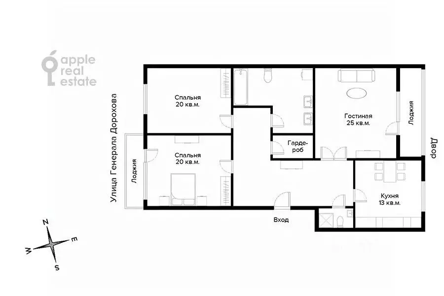 3-к кв. Москва Мосфильмовская ул., 88к2с5 (102.3 м) - Фото 2