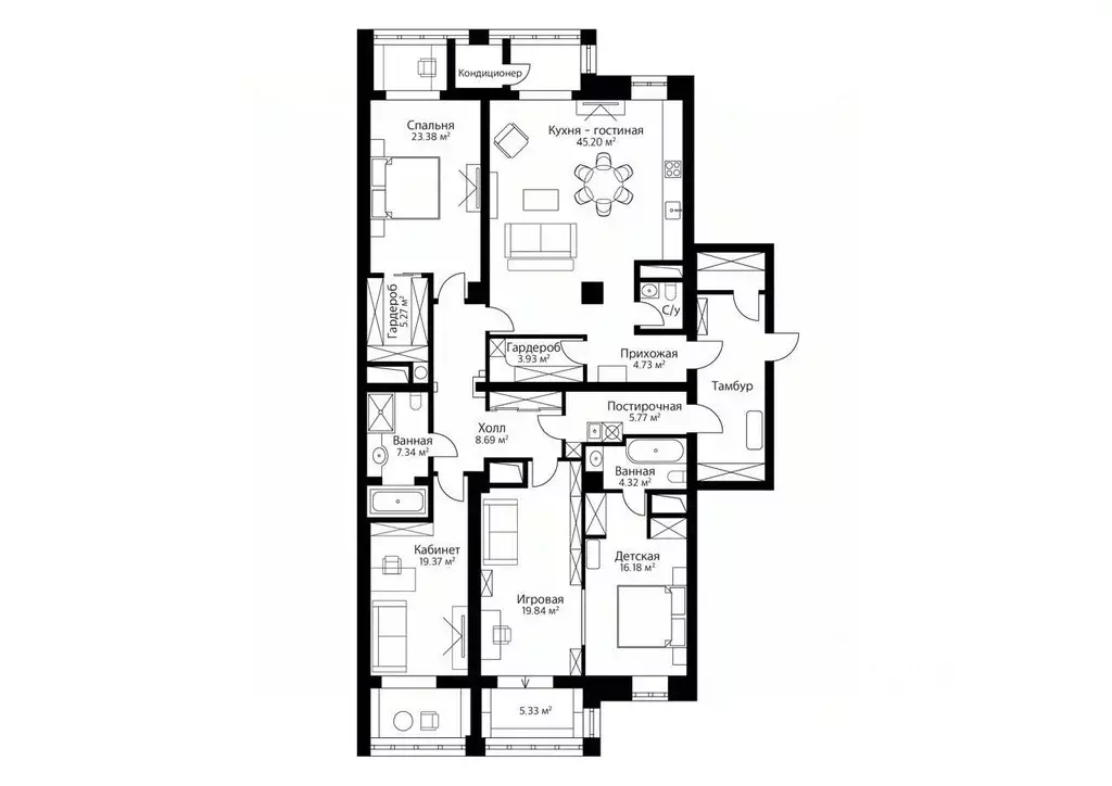 4-к кв. Москва Давыдковская ул., 3 (179.4 м) - Фото 2
