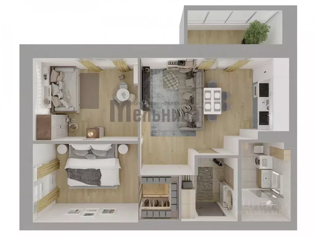 3-к кв. Волгоградская область, Волгоград ул. Клары Цеткин, 29 (62.7 м) - Фото 1