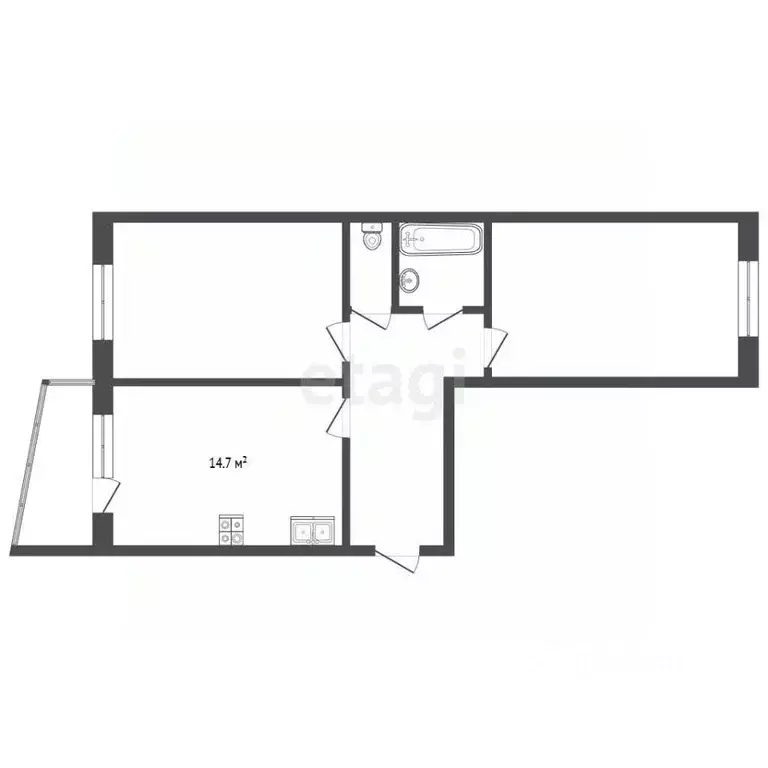 2-к кв. Московская область, Раменское ул. Крымская, 9 (63.1 м) - Фото 1