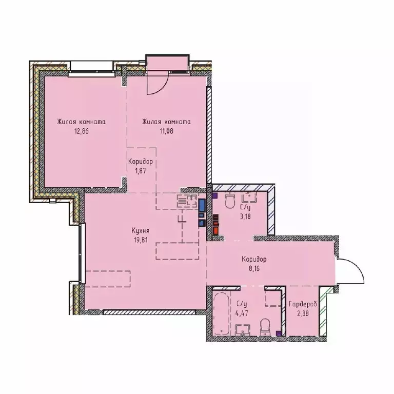 2-к кв. Иркутская область, Иркутск Култукская ул., 16 (64.5 м) - Фото 0