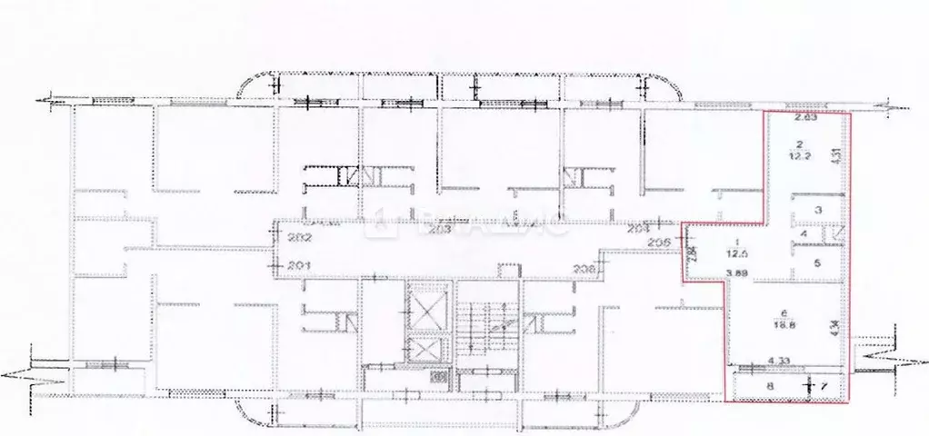 1-к кв. Московская область, Домодедово Авиационный мкр, ул. Ильюшина, ... - Фото 2