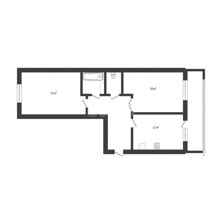 2-комнатная квартира: Нефтекамск, улица Декабристов, 5 (55.2 м) - Фото 1