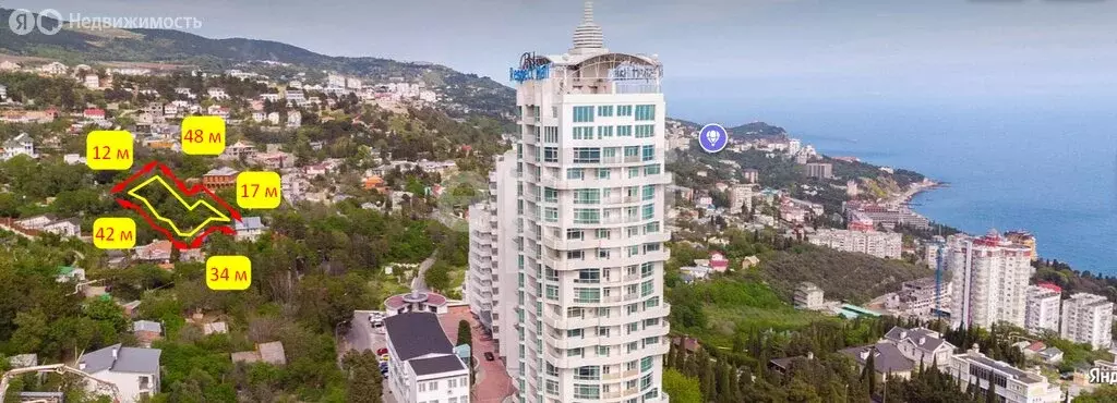 Участок в Кореиз, улица В.Г. Шкляревича (10 м) - Фото 1