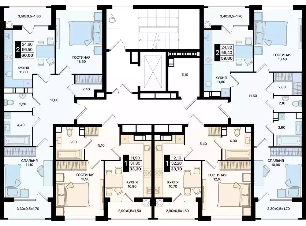 1-к кв. Ростовская область, Ростов-на-Дону Движение61 жилой комплекс ... - Фото 2
