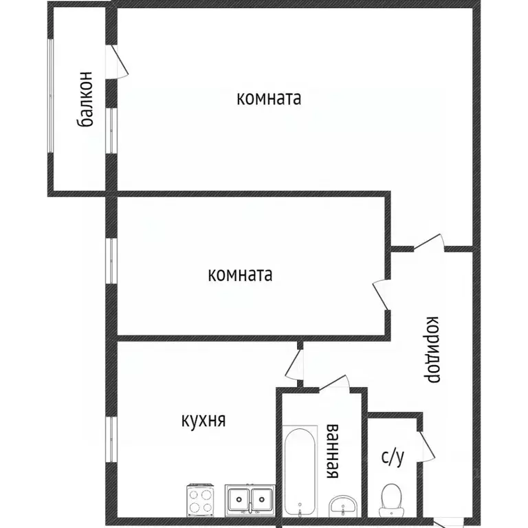 2-к кв. Свердловская область, Нижний Тагил ул. Зари, 65 (43.9 м) - Фото 2