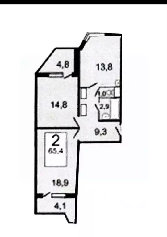2-к кв. Московская область, Ленинский городской округ, Дрожжино пгт ... - Фото 2