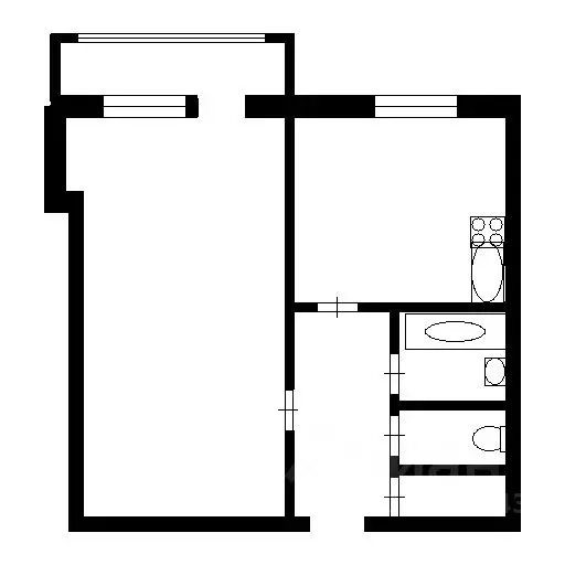 1-к кв. Кемеровская область, Кемерово Комсомольский просп., 43 (28.9 ... - Фото 2