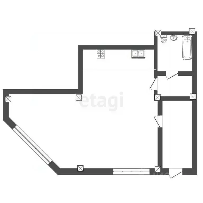 2-к кв. Севастополь Севастопольская зона ЮБК кв-л, 14А (53.2 м) - Фото 0