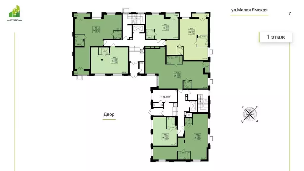 3-комнатная квартира: Нижний Новгород, Малая Ямская улица, 22 (87.17 ... - Фото 1