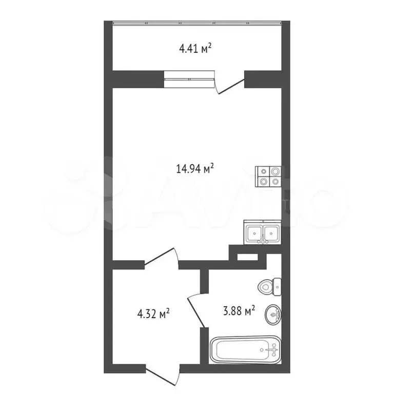 Квартира-студия, 23 м, 14/16 эт. - Фото 0